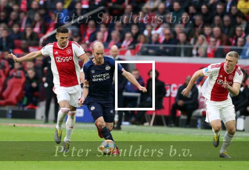 Amsterdam, 31 Maart 2019 AJAX-PSV, eindstand 3-1
Jorrit Hendrix en Dusan Tadic