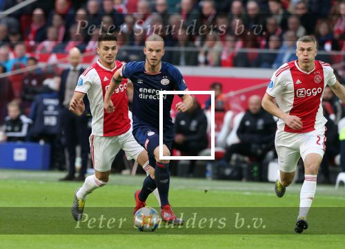 Amsterdam, 31 Maart 2019 AJAX-PSV, eindstand 3-1
Jorrit Hendrix en Dusan Tadic