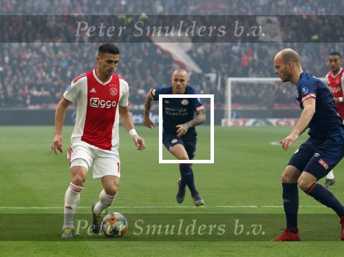 Amsterdam, 31 Maart 2019 AJAX-PSV, eindstand 3-1
Jorrit Hendrix en Dusan Tadic