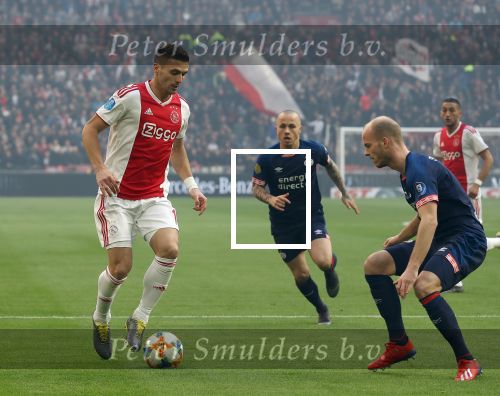 Amsterdam, 31 Maart 2019 AJAX-PSV, eindstand 3-1
Jorrit Hendrix en Dusan Tadic