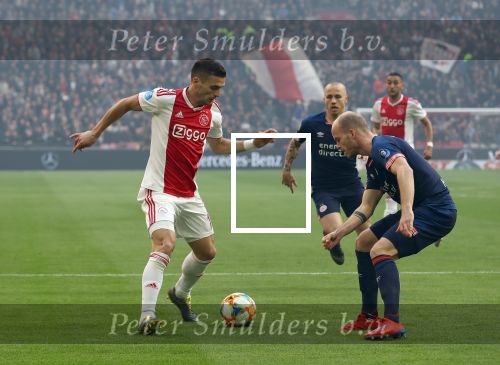 Amsterdam, 31 Maart 2019 AJAX-PSV, eindstand 3-1
Jorrit Hendrix en Dusan Tadic