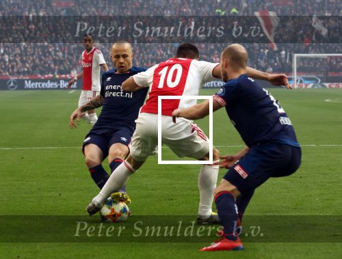 Amsterdam, 31 Maart 2019 AJAX-PSV, eindstand 3-1
Jorrit Hendrix en Dusan Tadic