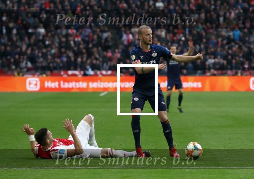 Amsterdam, 31 Maart 2019 AJAX-PSV, eindstand 3-1
Jorrit Hendrix en Dusan Tadic