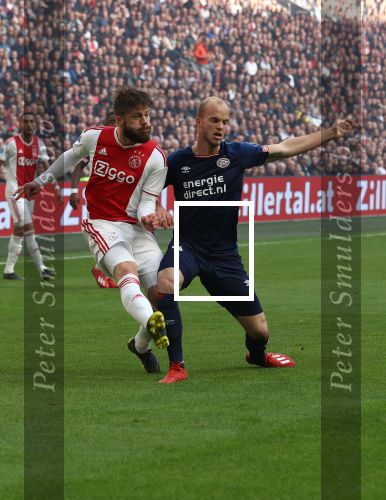 Amsterdam, 31 Maart 2019 AJAX-PSV, eindstand 3-1
Jorrit Hendrix en Lasse Schone