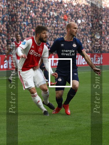 Amsterdam, 31 Maart 2019 AJAX-PSV, eindstand 3-1
Jorrit Hendrix en Lasse Schone