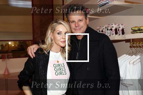 Amsterdam 12 april 2019
Opening winkel van Chantal Janzen &C op de van Woustraat. Chantal janzen met Leco v Zadelhoff