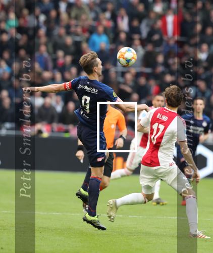 Amsterdam, 31 Maart 2019 AJAX-PSV, eindstand 3-1
Luuk de Jong