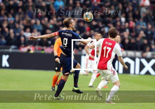 Amsterdam, 31 Maart 2019 AJAX-PSV, eindstand 3-1
Luuk de Jong