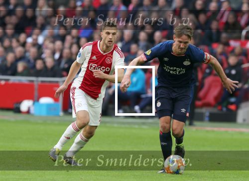 Amsterdam, 31 Maart 2019 AJAX-PSV, eindstand 3-1
Luuk de Jong