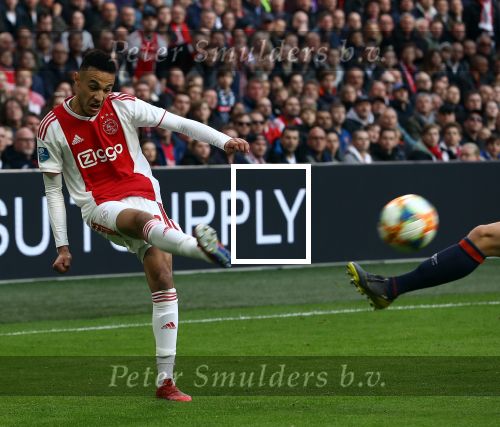 Amsterdam, 31 Maart 2019 AJAX-PSV, eindstand 3-1
Noussair Mazraoui
