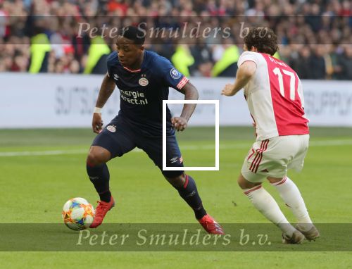 Amsterdam, 31 Maart 2019 AJAX-PSV, eindstand 3-1
Steven Bergwijn en Daley Blind