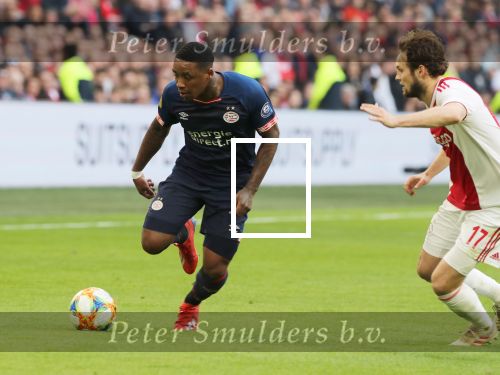 Amsterdam, 31 Maart 2019 AJAX-PSV, eindstand 3-1
Steven Bergwijn en Daley Blind