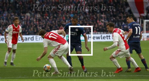 Amsterdam, 31 Maart 2019 AJAX-PSV, eindstand 3-1
Steven Bergwijn en Daley Blind