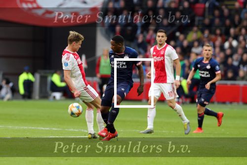 Amsterdam, 31 Maart 2019 AJAX-PSV, eindstand 3-1
Steven Bergwijn en Frenkie de Jong