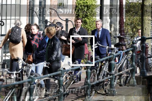 Amsterdam 1 april 2019
Thierry Baudet met â€¦. op straat in Amsterdam.