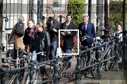 Amsterdam 1 april 2019
Thierry Baudet met â€¦. op straat in Amsterdam.
