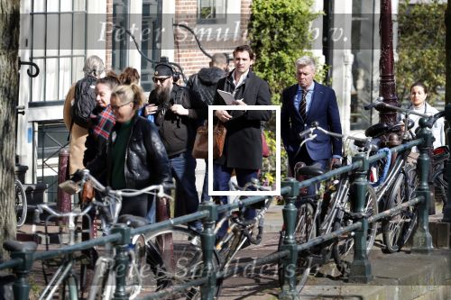Amsterdam 1 april 2019
Thierry Baudet met â€¦. op straat in Amsterdam.