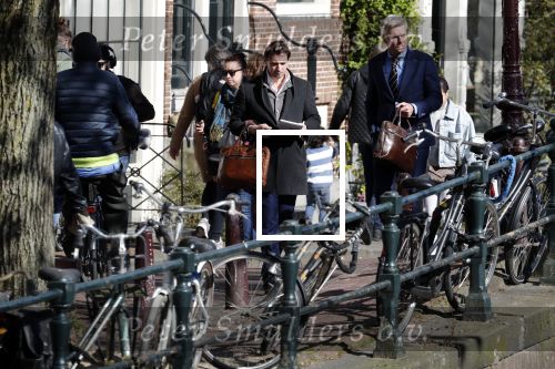 Amsterdam 1 april 2019
Thierry Baudet met â€¦. op straat in Amsterdam.