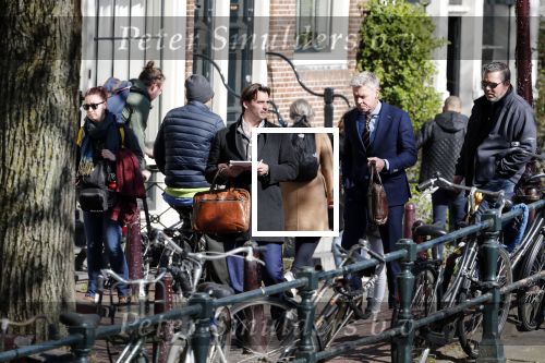 Amsterdam 1 april 2019
Thierry Baudet met â€¦. op straat in Amsterdam.