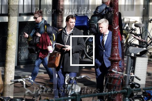 Amsterdam 1 april 2019
Thierry Baudet met â€¦. op straat in Amsterdam.