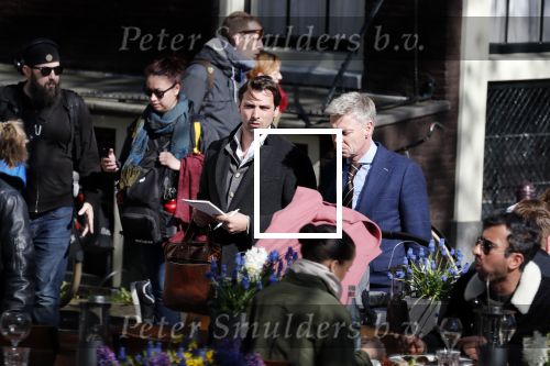 Amsterdam 1 april 2019
Thierry Baudet met â€¦. op straat in Amsterdam.