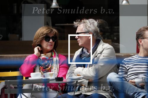 Amsterdam 11 mei 2019
Tom Egbers en Janke Dekker op terras op de beethovenstraat.