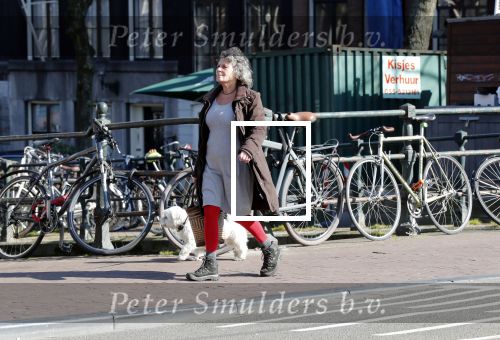 Amsterdam 1 april 2019
Yvonne Kroonenberg wandelen met haar hondje op de utrechtsestraat.