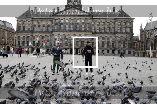 Amsterdam 25 april 2020
Dave en Dries Roelvink wandelend door Amsterdam en bij het paleis op de dam.
