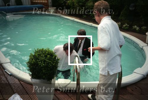Eindhoven, 21 April 2000
Edwin Smulders gooit Willibrord Frequin in het zwembad