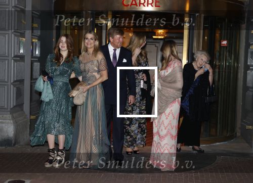 Amsterdam 12 mei 2021
Koning Willem Alexander Koningin Maxima Prinses Beatrix Prinses Amalia Alexia en Ariane bij Carre vanwege de 50e verjaardag van Koningin Maxima