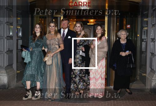 Amsterdam 12 mei 2021
Koning Willem Alexander Koningin Maxima Prinses Beatrix Prinses Amalia Alexia en Ariane bij Carre vanwege de 50e verjaardag van Koningin Maxima