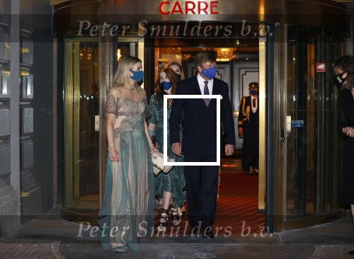 Amsterdam 12 mei 2021
Koning Willem Alexander Koningin Maxima Prinses Beatrix Prinses Amalia Alexia en Ariane bij Carre vanwege de 50e verjaardag van Koningin Maxima