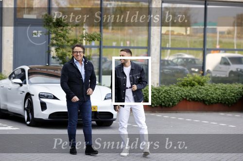 Amsterdam 12 mei 2021
Marco Borsato en Rolf Sanchez arriveren in de porsche Taycan bij Q music