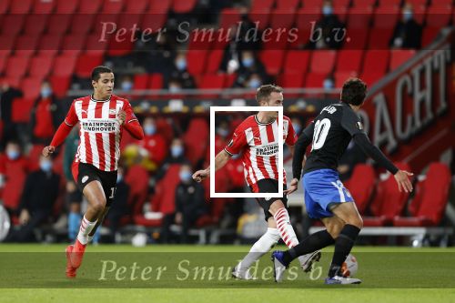 Eindhoven 22-10-2020 Uefa Europaleague PSV-Granada CF. Eindstand 1-2. Mario Gotze en Mohamed Ihattaren, Jesus Vallejo.