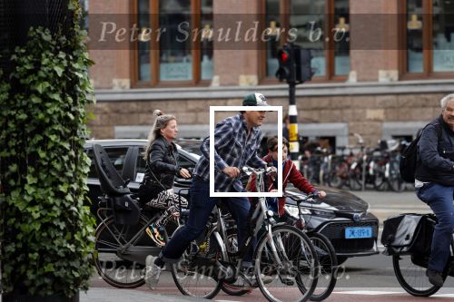 Amsterdam 20 mei 2021
Vincent Croiset met zijn zoon op de fiets in Amsterdam zuid