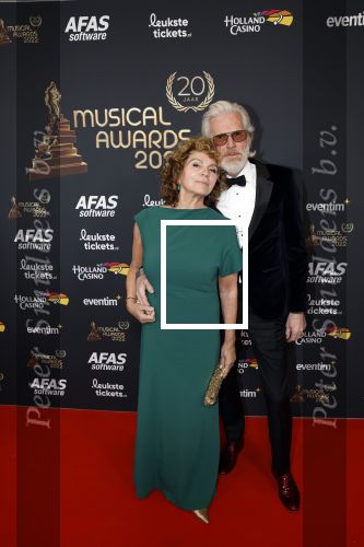 Rotterdam 28 april 2022
Musicalawards gala in Ahoy Rotterdam.
henriette Tol met  partner Snoek