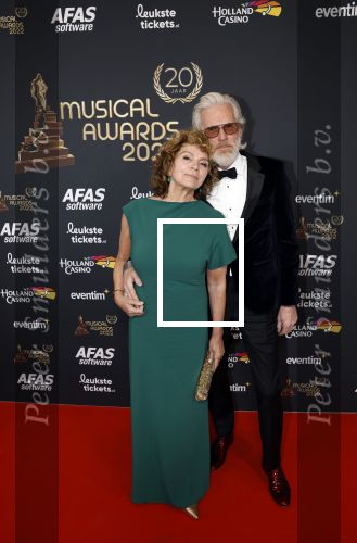 Rotterdam 28 april 2022
Musicalawards gala in Ahoy Rotterdam.
henriette Tol met  partner Snoek