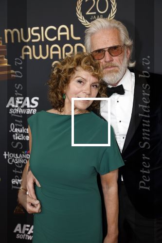 Rotterdam 28 april 2022
Musicalawards gala in Ahoy Rotterdam.
henriette Tol met  partner Snoek
