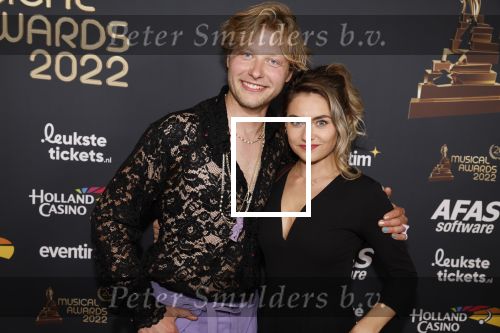 Rotterdam 28 april 2022
Musicalawards gala in Ahoy Rotterdam. 
Jeske v d Staak en Wolter Weulink