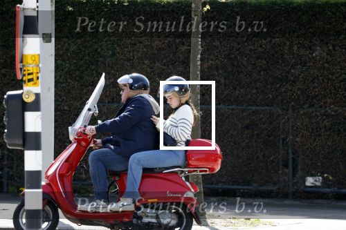 Amsterdam 16 april 2022
Martijn Krabbe op zijn vespa scooter met zijn dochter Michelle Krabbe