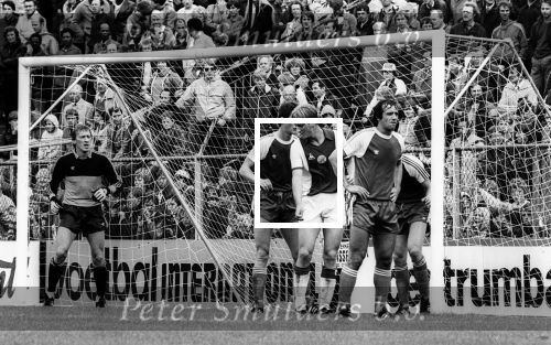Amsterdam, 14 September  1980
AJAX-PSV, eindstand 5-2
Ernie Brandts Willy v d Kuijlen Wim Kieft en Pim Doesburg