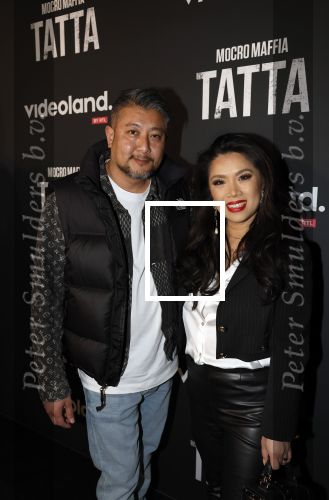 Amsterdam 25 april 2023
Premiere Mocro Maffia Tatta van Videoland.
Kimmylien Nuygen met haar man