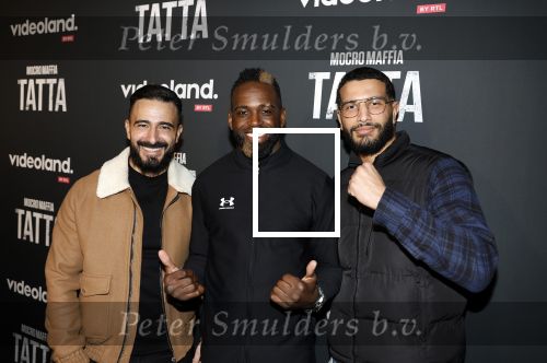 Amsterdam 25 april 2023
Premiere Mocro Maffia Tatta van Videoland.
Ali Fardi Murthel Groenhart en Momine