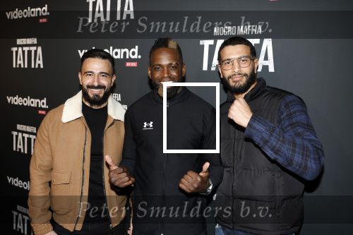 Amsterdam 25 april 2023
Premiere Mocro Maffia Tatta van Videoland.
Ali Fardi Murthel Groenhart en Momine