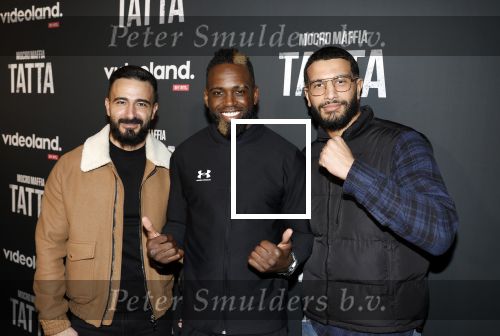 Amsterdam 25 april 2023
Premiere Mocro Maffia Tatta van Videoland.
Ali Fardi Murthel Groenhart en Momine