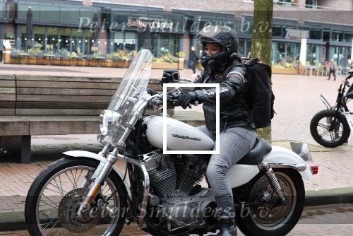 Amstelveen 30 april 2023
Nurlaila bij de musical lunch in schouwburg Amstelveen. Ze kwam mop haar Harley Davidson motor
