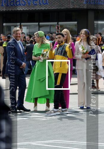 Rotterdam 27 april 2023
Koningsdag 2023 in Rotterdam met aanwezig Koning Willem Alexander, KoninginMaxima ,Prinses Amalia, Prinses Ariane ,Prins Constantijn ,Prinses Laurentien ,Prins Maurits ,Prinses Marilene ,Prins Bernhard ,Prinses Annette ,Prins Floris ,Prinses Aimee ,Prins Pieter Christiaan, en Prinses Anita .
Burgemeester Aboutaleb is de gastheer.  De Royals gaan voetballen bij Touzani