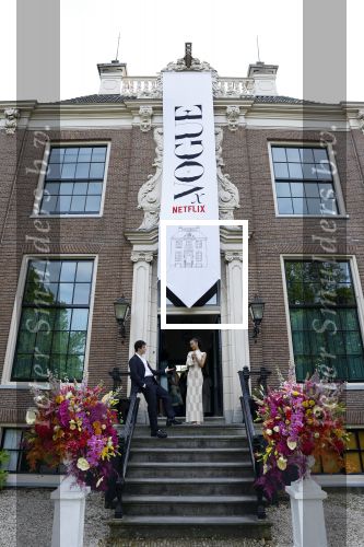 Amsterdam 18 mei 2023
Presentatie netflix serie  Queen CHarlotte met oa aanwezig India Amarteifio en Corey Mylchreest .
Serie is samenwerking met Vogue. Het feest is bij Huize Frankendaal.