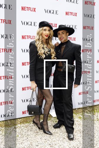 Amsterdam 18 mei 2023
Presentatie netflix serie  Queen CHarlotte met oa aanwezig India Amarteifio en Corey Mylchreest .
Serie is samenwerking met Vogue. Het feest is bij Huize Frankendaal.