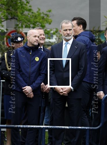 Amsterdam 17 april 2024
Staatsbezoek Nederland - Spanje met Koning Willem Alexander Koningin Maxima Koning Filipe en Koningin Letizia van Spanje aan Nederland . Koning Willem Alexander en Koning Felipe bezoeken Cruyff court in betondorp . oa aanwezig Jordy Cruijff Susila Cruijff Frank Rijkaard en Guus Hiddink. Daphne Koster